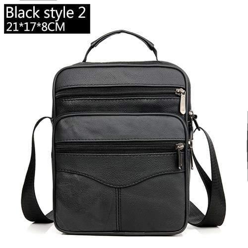 Planet Gates Black style 2 / size range Leather Men Handbag Shoulder Bag Hot Sale Cow Leather Bag Vintage Casual Style Flap Bags Men's Crossbody Bag