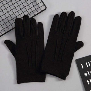 Planet Gates Black Sun Protection Driving Gloves Men Women Short Elastic Thin Glove Fashion Solid Color Cotton Summer Sunscreen Gloves Black White