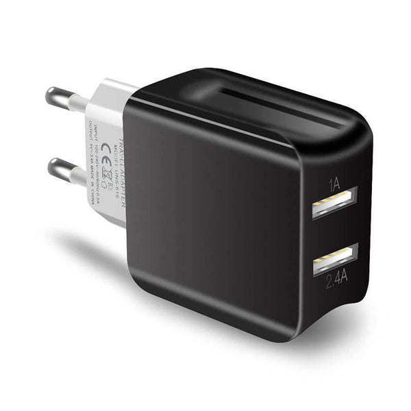 Planet Gates Black Suntaiho Dual USB Port Charger Travel Wall Adapter Smart Mobile Phone Charger for Iphone/Xiaomi/LG/Huawei EU Plug