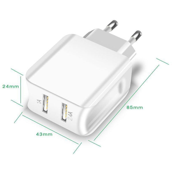 Planet Gates Black Suntaiho Dual USB Port Charger Travel Wall Adapter Smart Mobile Phone Charger for Iphone/Xiaomi/LG/Huawei EU Plug