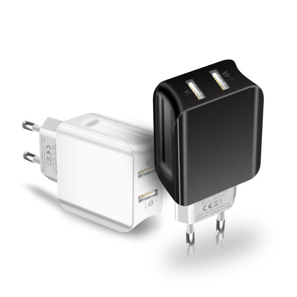 Planet Gates Black Suntaiho Dual USB Port Charger Travel Wall Adapter Smart Mobile Phone Charger for Iphone/Xiaomi/LG/Huawei EU Plug