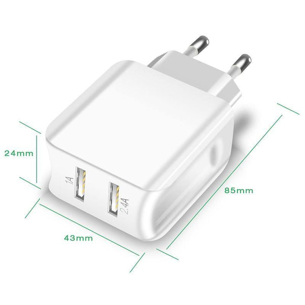 Planet Gates Black Suntaiho Universal Dual USB Port Charger Travel Wall Charger Adapter Smart Mobile Phone Charger for iPhone/Samsung/Xiaomi /iPad