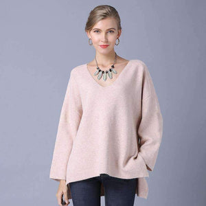 Planet Gates Black Sweaters / One Size Autumn Winter Women Knitted Sweaters Long Sleeve Female Pullovers Casual Loose Khaki Black Plus Size Sexy Sweaters