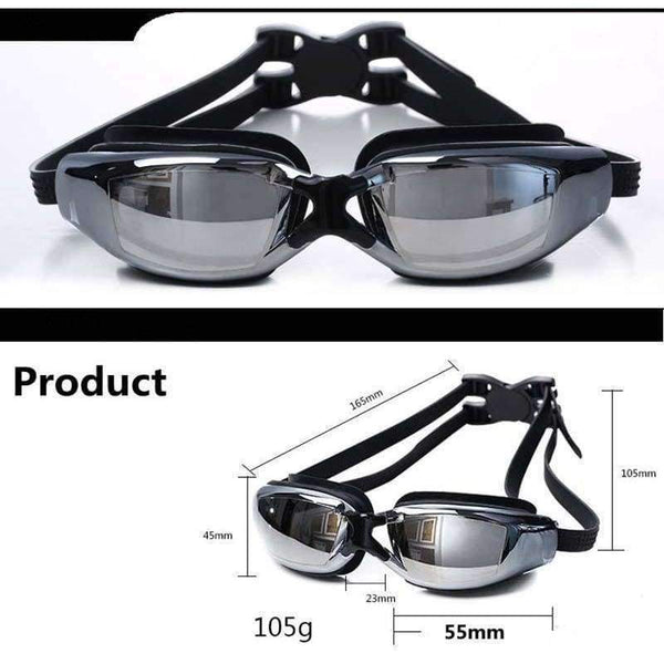 Planet Gates Black Swimming Goggles Men Women Anti-fog UV Protection Swimming Goggles Waterproof Silicone Swim Glasses Adult Eyewear