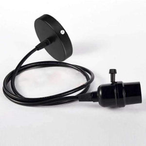 Planet Gates Black Switch Vintage Industrial Retro Pendant Lamp Edison Light E27 Holder Iron Cage Lampshade Warehouse Style Light Fixture Indoor Lighting