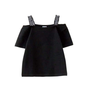 Planet Gates black t shirt / 4T Girls Summer Outfit  Teenage Girls Fashion two pieces Clothing Sets Black Tops + Floral Skirts Size 8 10 12 Girls Clothes