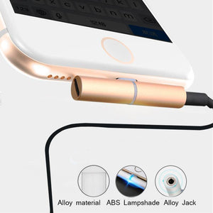 Planet Gates Black T type dual adapter to 3.5mm Jack Earphones Headphone Aux Audio Adapter Converter for Apple iPhone 8 / 7 / 7 Plus IOS 11