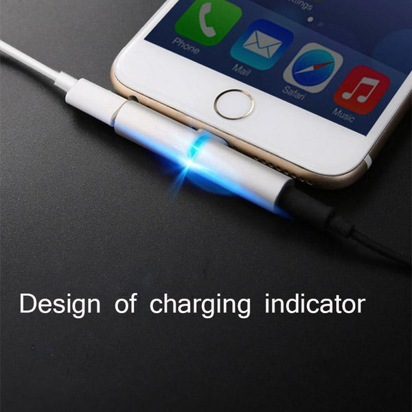 Planet Gates Black T type dual adapter to 3.5mm Jack Earphones Headphone Aux Audio Adapter Converter for Apple iPhone 8 / 7 / 7 Plus IOS 11