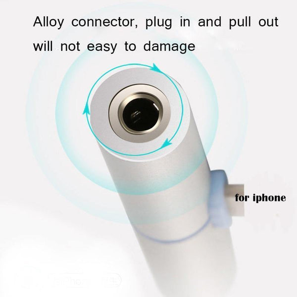 Planet Gates Black T type dual adapter to 3.5mm Jack Earphones Headphone Aux Audio Adapter Converter for Apple iPhone 8 / 7 / 7 Plus IOS 11
