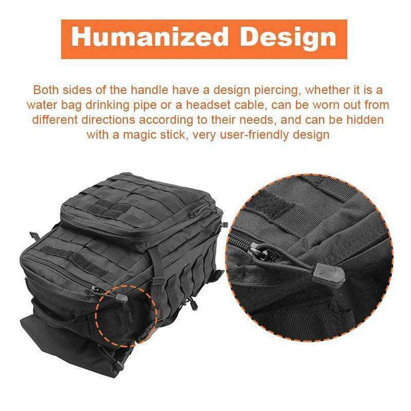 Planet Gates Black Tactical Backpack Molle Military Bag 40L Large  Nylon Outdoor Sports Bags Travel Camping Hiking Hunting Backpack