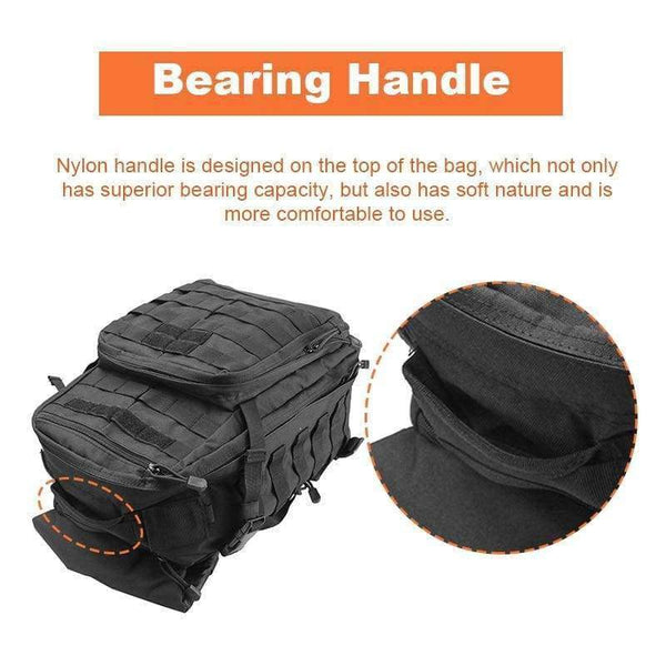 Planet Gates Black Tactical Backpack Molle Military Bag 40L Large  Nylon Outdoor Sports Bags Travel Camping Hiking Hunting Backpack