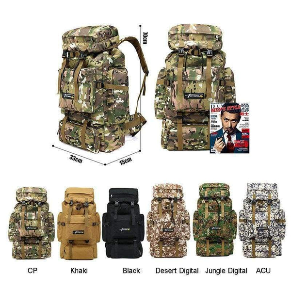 Planet Gates Black Tactical Bag Military Backpack Mountaineering Men Travel Outdoor Sport Bags Molle Backpacks Hunting Camping Rucksack XA583WA