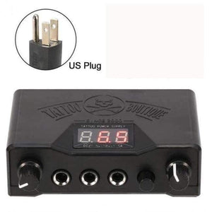 Planet Gates Black Tattoo Power Supply Double Digital Display Permanent Makeup Tattoo Power Supplies Machine For Liner Shader