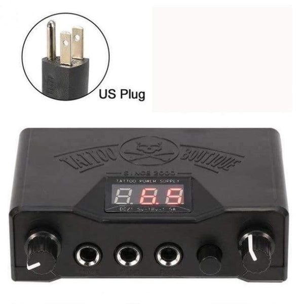 Planet Gates Black Tattoo Power Supply Double Digital Display Permanent Makeup Tattoo Power Supplies Machine For Liner Shader