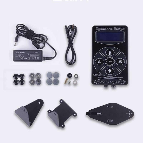 Planet Gates Black Tattoo Power Supply Upgrade Tattoo Machine HP-2 Intelligent Digital LCD Makeup Dual Power Tattoo Supplies Set