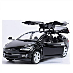 Planet Gates black Tesla modelx90 car model 1:32 simulation alloy car model return force car car children toy car Birthday New Year gift