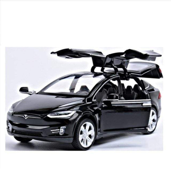 Planet Gates black Tesla modelx90 car model 1:32 simulation alloy car model return force car car children toy car Birthday New Year gift