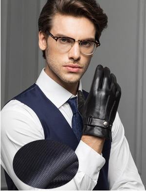 Planet Gates black thin / M Spring/Winter Real Leather Short Thin/Thick Black/Brown Touched Screen Glove Man Gym Luvas Car Driving Mittens