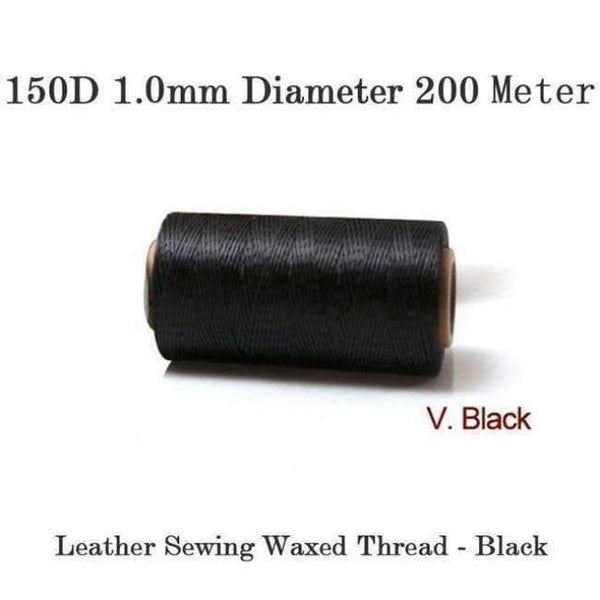 Planet Gates Black thread DIY Leather Sewing Tool Leather Hand Sewing Machine Waxed Thread for Leather Craft Edge Stitching Belt Strips Shoemaker Tools