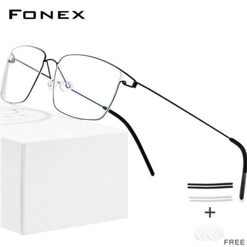 Planet Gates Black Titanium Alloy Glasses Frame Men Prescription Eyeglasses New Women Myopia Optical Korean Morten Screwless Eyewear 98624