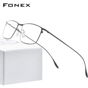Planet Gates Black Titanium Alloy Glasses Frame Men Square Myopia Prescription Eyeglasses Frames 2020 New Full Optical Korean Eyewear 8105