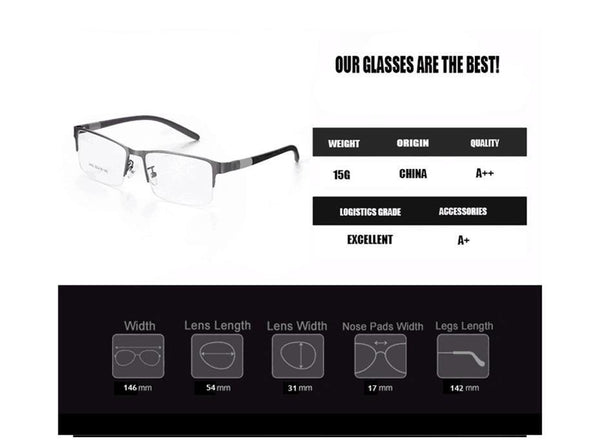 Planet Gates Black Titanium Glasses Frame Men Eyeglasses Computer Optical Prescription Reading Clear Eye Lens