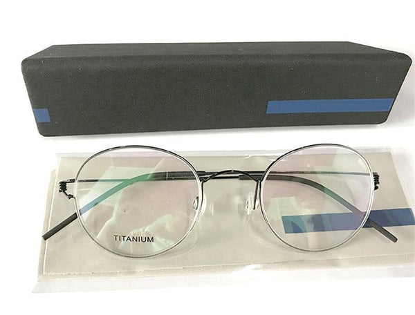 Planet Gates Black Titanium Glasses Men Screwless Business Oliver Ultralight Myopia Round Korean Moon