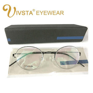 Planet Gates Black Titanium Glasses Men Screwless Business Oliver Ultralight Myopia Round Korean Moon