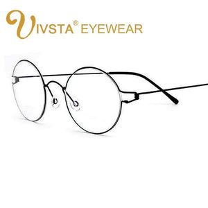 Titanium Glasses Men Screwless Business Oliver Ultralight Myopia Round Korean Moon - Planet Gates