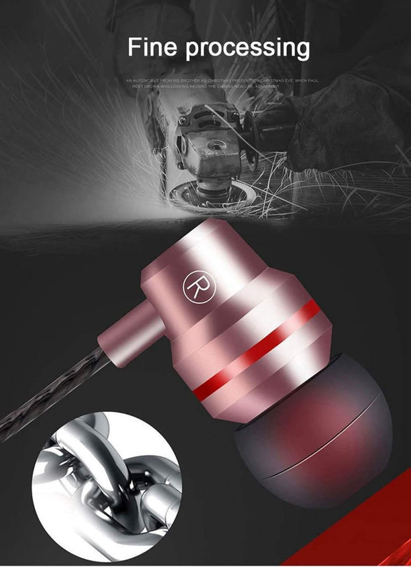 TOMKAS In-Ear Earphones Special Edition Headset Clear Bass Earphones With Microphone 5 Colors Metal Heavy Bass Headphones - Planet Gates