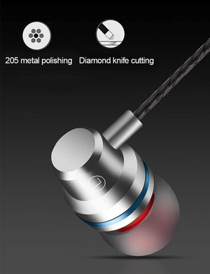 Planet Gates Black TOMKAS In-Ear Earphones Special Edition Headset Clear Bass Earphones With Microphone 5 Colors Metal Heavy Bass Headphones