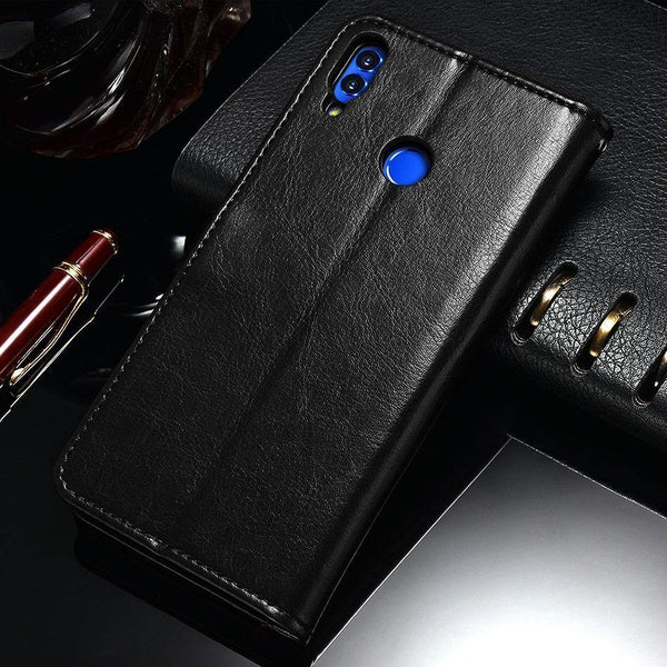 Planet Gates Black TOMKAS Luxury Leather Flip Case for Honor 8x 360 Protective Phone Cover Leather Wallet Silicon Cases for Huawei Honor 8x