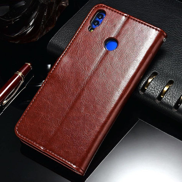 Planet Gates Black TOMKAS Luxury Leather Flip Case for Honor 8x 360 Protective Phone Cover Leather Wallet Silicon Cases for Huawei Honor 8x