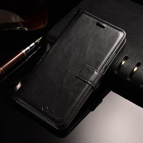 Planet Gates Black TOMKAS Wallet Case For Huawei P10 Lite Flip Leather Cover Luxury Business With Stand Phone Case Huawei P10 Lite Case Cover