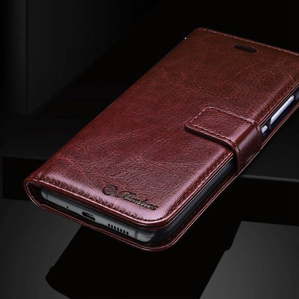 Planet Gates Black TOMKAS Wallet Case For Huawei P10 Lite Flip Leather Cover Luxury Business With Stand Phone Case Huawei P10 Lite Case Cover