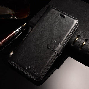Planet Gates Black TOMKAS Wallet Case For Huawei P10 Lite Flip Leather Cover Luxury Business With Stand Phone Case Huawei P10 Lite Case Cover