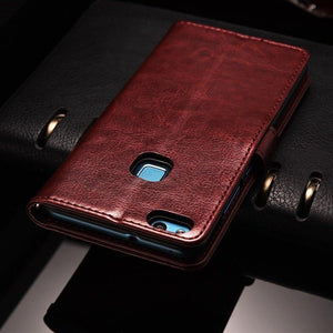 Planet Gates Black TOMKAS Wallet Case For Huawei P10 Lite Flip Leather Cover Luxury Business With Stand Phone Case Huawei P10 Lite Case Cover