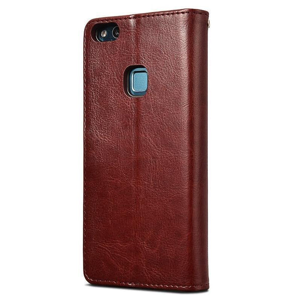 Planet Gates Black TOMKAS Wallet Case For Huawei P10 Lite Flip Leather Cover Luxury Business With Stand Phone Case Huawei P10 Lite Case Cover