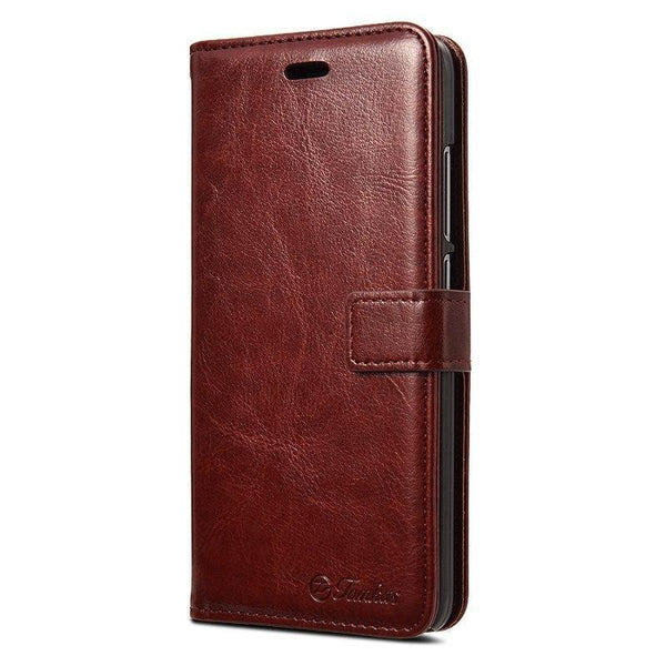 Planet Gates Black TOMKAS Wallet Case For Huawei P10 Lite Flip Leather Cover Luxury Business With Stand Phone Case Huawei P10 Lite Case Cover
