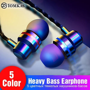Planet Gates Black TOMKAS Wired Earbuds Headphones 3.5mm In Ear Earphone Earpiece With Mic Stereo Headset 5 Color For Samsung Xiaomi Phone Computer