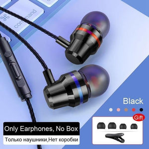 Planet Gates Black TOMKAS Wired Earbuds Headphones 3.5mm In Ear Earphone Earpiece With Mic Stereo Headset 5 Color For Samsung Xiaomi Phone Computer