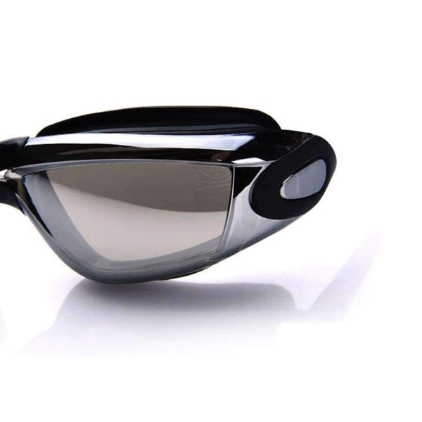 Planet Gates Black Transparent Swim Glasses Kit Coated Lens Anti Fog Swim Goggles Case Nose Clip Ear Plugs Men Women badmuts Swimming Caps Set