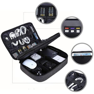 Planet Gates Black Travel Accessories Bags Date Cable Digital Finishing Bag Data Charger Wire Bag Mp3 Earphones Usb Flash Drive Bag