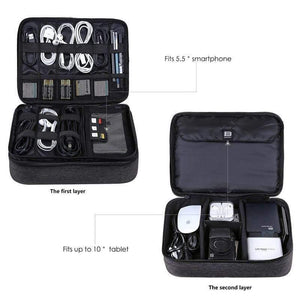 Planet Gates Black Travel Accessories Bags Date Cable Digital Finishing Bag Data Charger Wire Bag Mp3 Earphones Usb Flash Drive Bag