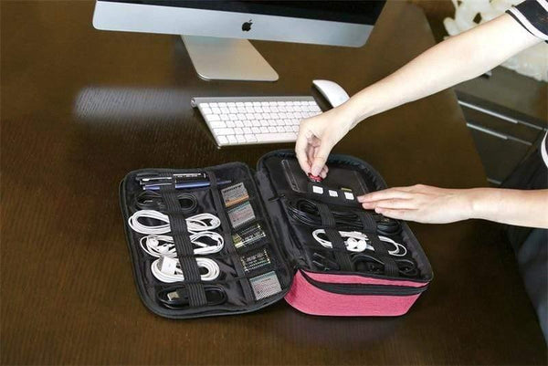Planet Gates Black Travel Accessories Bags Date Cable Digital Finishing Bag Data Charger Wire Bag Mp3 Earphones Usb Flash Drive Bag