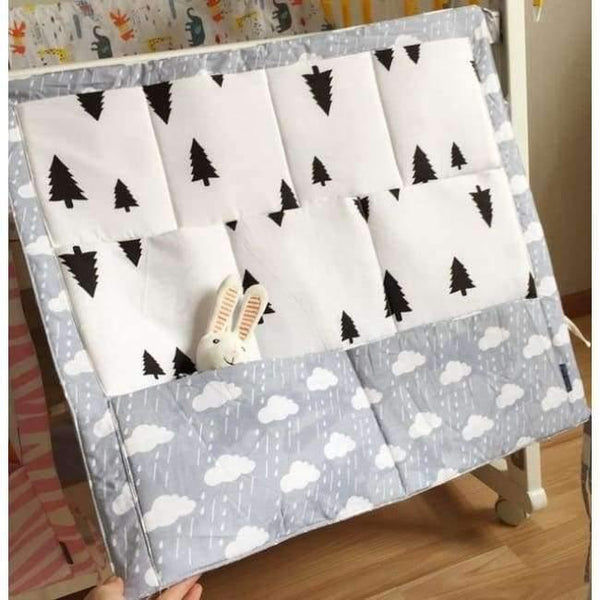 Planet Gates Black Tree Bed Hanging Storage Bag Baby Cot Bed Brand Baby Cotton Crib Organizer 50*60cm Toy Diaper Pocket for Crib Bedding Set