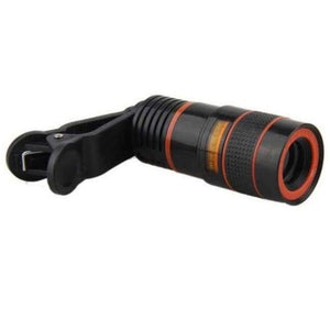Tripod with Cell Phone Telescope Telephoto Camera Lens 8X Zoom Manual Focus Clip-on Camera Lens for iPhone Samsung - Planet Gates