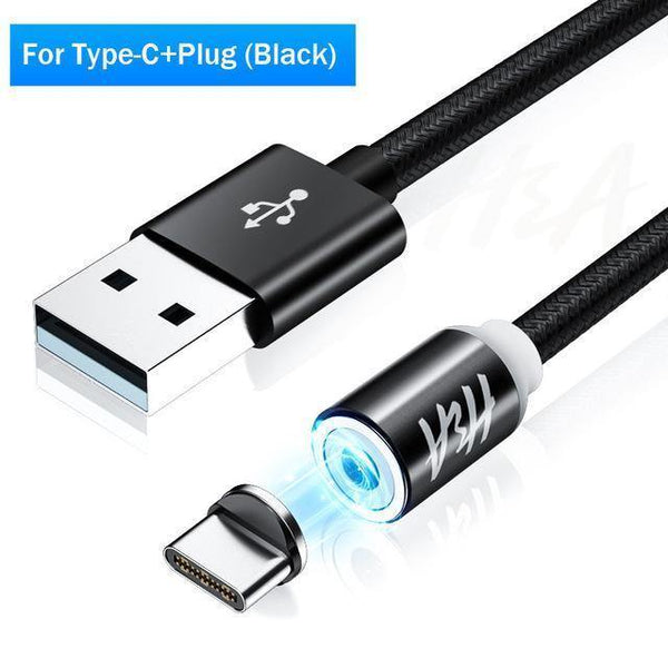 H&A Magnetic USB Cable Fast Micro USB Cable Magnetic Type C Charger Data Cable for Samsung Xiaomi Huawei Mobile Phone USB Cable - Planet Gates