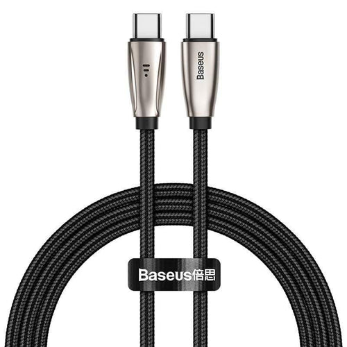 Baseus USB Type C to Type C Cable for Samsung S10 MacBook Pro LED 60W PD Fast Charging Cable Quick Charge 4.0 Type USB-C Cable