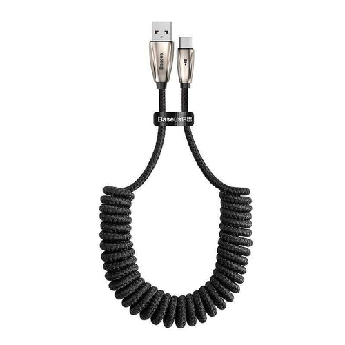 Baseus USB Type C Cable 3A Type C Cable for Redmi Note 8 9s Pro LED USB C Cable for Huawei P40 P30 Pro Samsung S20 Spring Cable